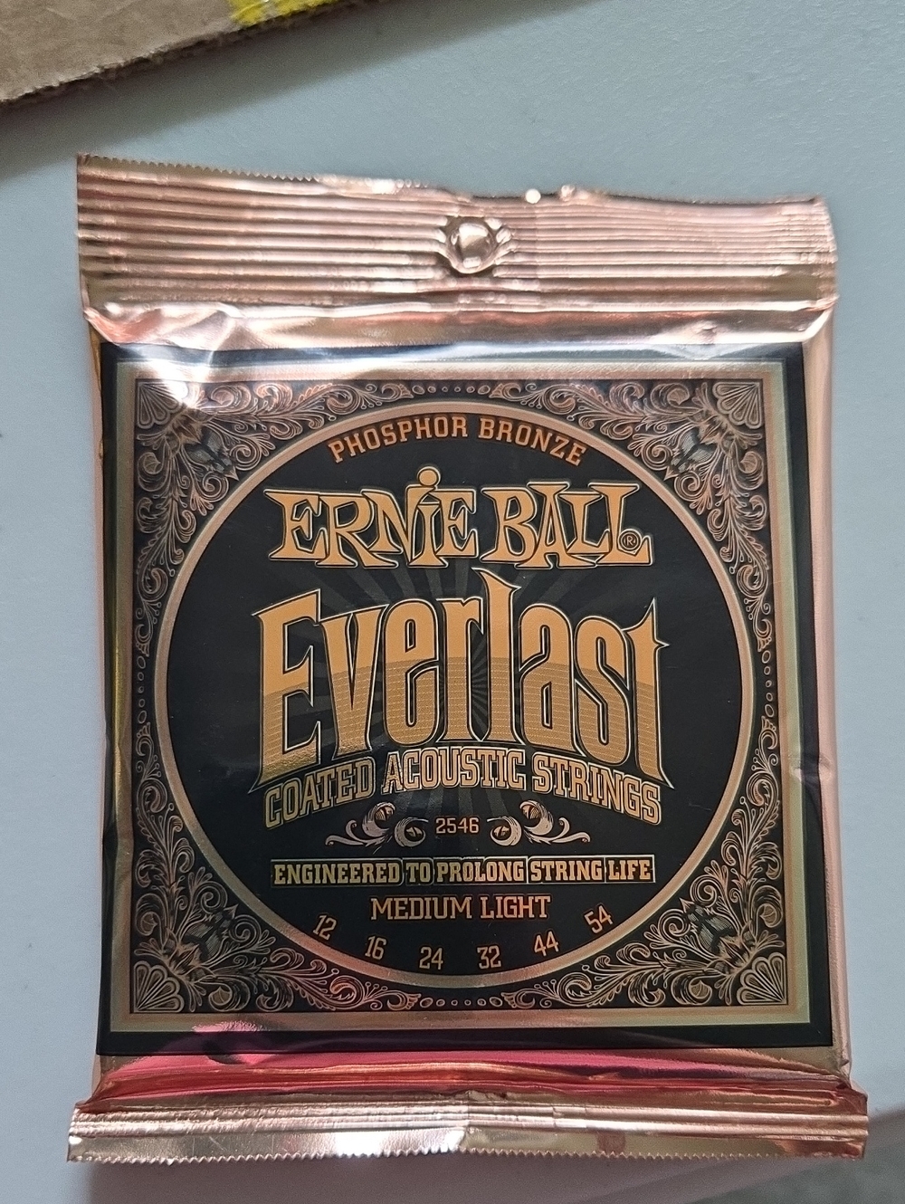Ernie Ball Everlast Phosphor Bronze Coated Acoustic Strings - Copper Packaging